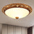 Conical Bedroom Ceiling Light Fixture Vintage Resin LED Brown Flushmount Lighting