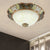 Bowl Shape Resin Ceiling Light Fixture Vintage 2/3 Heads 13"/17"/19.5" Wide Hallway Flush Mount Lamp in Brass