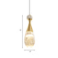 Gold Finish Teardrop Pendant Light Fixture Simple Clear Crystal LED Hanging Ceiling Lamp Clearhalo 'Ceiling Lights' 'Modern Pendants' 'Modern' 'Pendant Lights' 'Pendants' Lighting' 1031110