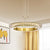 LED Inserted Crystal Chandelier Lighting Fixture Simple Gold Ring Dining Room Ceiling Pendant Light Gold Clearhalo 'Ceiling Lights' 'Chandeliers' 'Modern Chandeliers' 'Modern' Lighting' 1031892