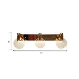 Beveled Crystal Circle Wall Vanity Light Minimalist LED Bathroom Make-Up Lighting in Gold Clearhalo 'Modern wall lights' 'Modern' 'Vanity Lights' 'Wall Lights' Lighting' 1031947