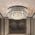 Clear Crystal Flute Flush Mount Lighting Drum 7-Head Modernism Close to Ceiling Lamp Clear Clearhalo 'Ceiling Lights' 'Close To Ceiling Lights' 'Close to ceiling' 'Flush mount' Lighting' 1032032