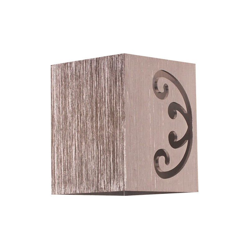 Modernist LED Wall Lamp Chrome Hollowed Out Butterfly Sconce Light with Aluminum Shade, Red/Blue/Purple Light Clearhalo 'Cast Iron' 'Glass' 'Industrial' 'Modern wall lights' 'Modern' 'Tiffany' 'Traditional wall lights' 'Wall Lamps & Sconces' 'Wall Lights' Lighting' 1033832