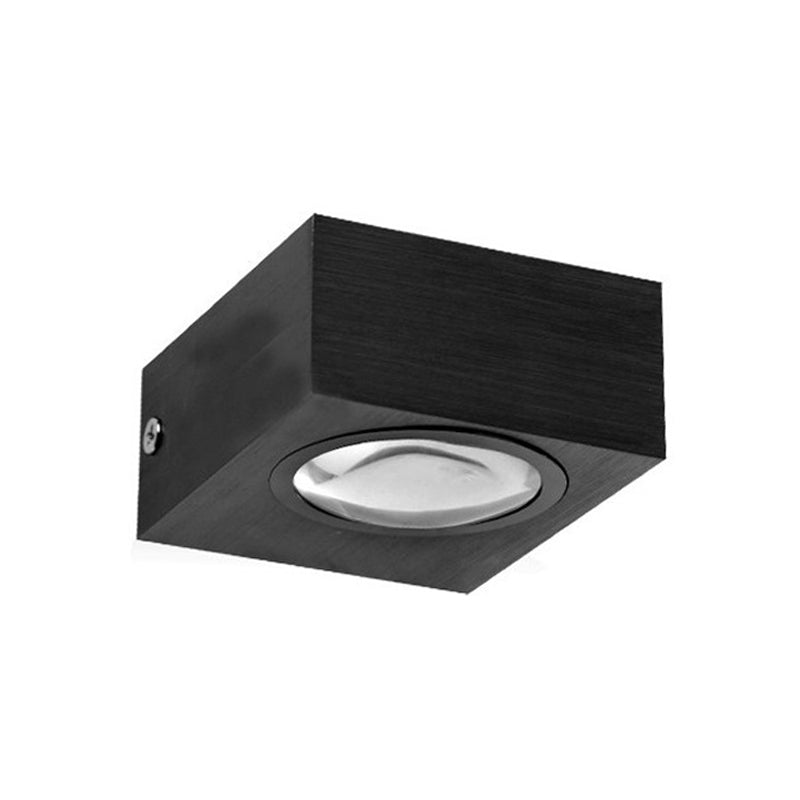 Aluminum Rectangle RGB Wall Lighting Simple Black/Brushed Silver Single ...