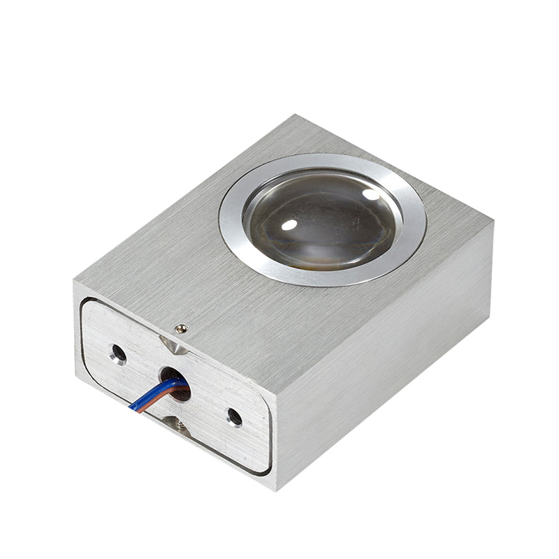 Aluminum Rectangle RGB Wall Lighting Simple Black/Brushed Silver Single ...