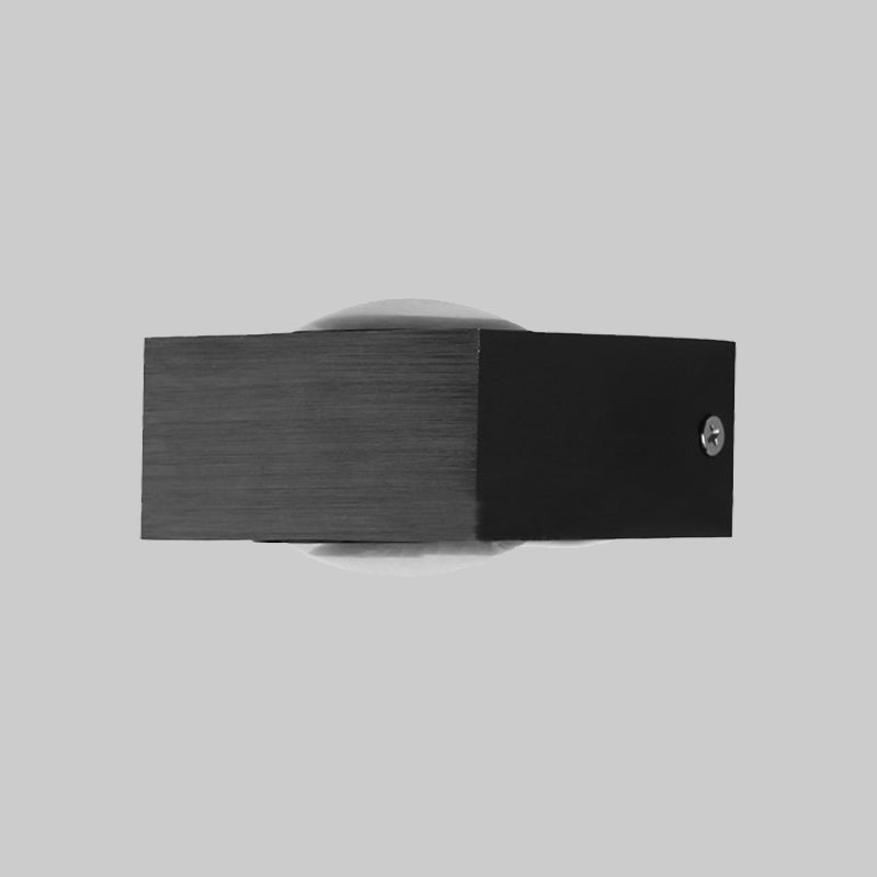 Aluminum Rectangle RGB Wall Lighting Simple Black/Brushed Silver Single/Double-Sided LED Wall Mounted Light for Corridor Clearhalo 'Cast Iron' 'Glass' 'Industrial' 'Modern wall lights' 'Modern' 'Tiffany' 'Traditional wall lights' 'Wall Lamps & Sconces' 'Wall Lights' Lighting' 1033849