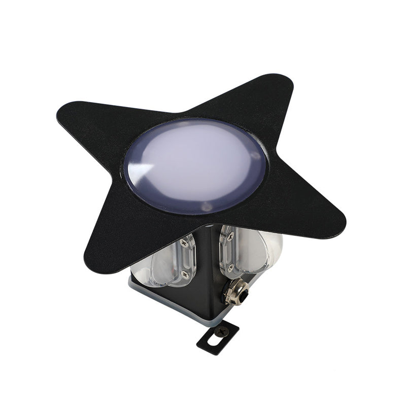 Petals Outdoor Wall Mounted Lamp Metallic Modern RGB Color Changing LED Wall Sconce in Black Clearhalo 'Cast Iron' 'Glass' 'Industrial' 'Modern wall lights' 'Modern' 'Tiffany' 'Traditional wall lights' 'Wall Lamps & Sconces' 'Wall Lights' Lighting' 1033873