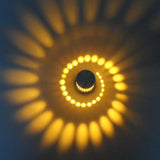 Modern 3D Whirling Wall Light Kit Metal Wine Pub RGB Color Changing LED Sconce Lamp in Chrome Clearhalo 'Cast Iron' 'Glass' 'Industrial' 'Modern wall lights' 'Modern' 'Tiffany' 'Traditional wall lights' 'Wall Lamps & Sconces' 'Wall Lights' Lighting' 1033896