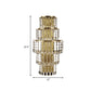 Layered Bedside Wall Light Sconce Contemporary Crystal Drip 5 Bulbs Brass Wall Mount Lamp Clearhalo 'Modern wall lights' 'Modern' 'Wall Lamps & Sconces' 'Wall Lights' Lighting' 1034004