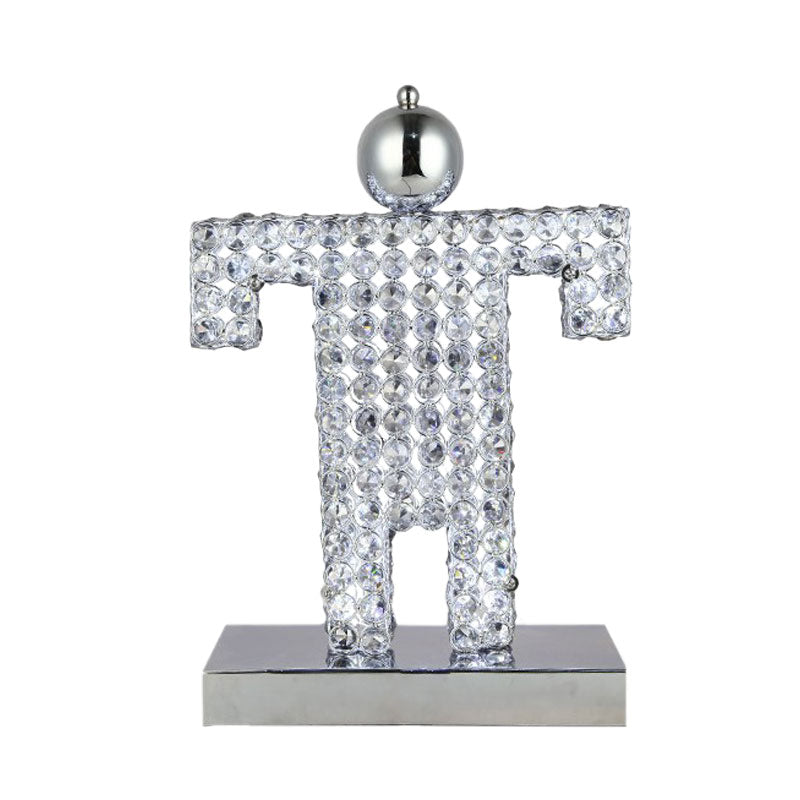 Human Shape Led LED Crystal Table Lamp Contemporary Chrome Human Shape Dining Room ...