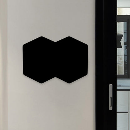 Modern 2/3/4-Light LED Flush Mount Black Hexagon Wall Mounted Light with Aluminum Shade, RGB Colored Light 2.0 Black Clearhalo 'Cast Iron' 'Glass' 'Industrial' 'Modern wall lights' 'Modern' 'Tiffany' 'Traditional wall lights' 'Wall Lamps & Sconces' 'Wall Lights' Lighting' 1034133