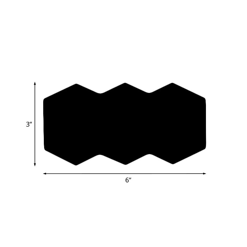 Modern 2/3/4-Light LED Flush Mount Black Hexagon Wall Mounted Light with Aluminum Shade, RGB Colored Light Clearhalo 'Cast Iron' 'Glass' 'Industrial' 'Modern wall lights' 'Modern' 'Tiffany' 'Traditional wall lights' 'Wall Lamps & Sconces' 'Wall Lights' Lighting' 1034141