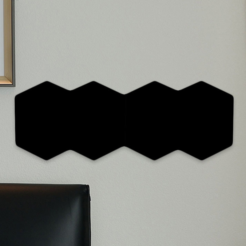 Modern 2/3/4-Light LED Flush Mount Black Hexagon Wall Mounted Light with Aluminum Shade, RGB Colored Light 4.0 Black Clearhalo 'Cast Iron' 'Glass' 'Industrial' 'Modern wall lights' 'Modern' 'Tiffany' 'Traditional wall lights' 'Wall Lamps & Sconces' 'Wall Lights' Lighting' 1034142