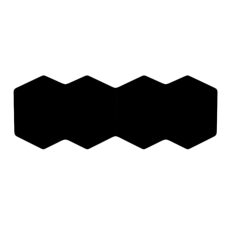 Modern 2/3/4-Light LED Flush Mount Black Hexagon Wall Mounted Light with Aluminum Shade, RGB Colored Light Clearhalo 'Cast Iron' 'Glass' 'Industrial' 'Modern wall lights' 'Modern' 'Tiffany' 'Traditional wall lights' 'Wall Lamps & Sconces' 'Wall Lights' Lighting' 1034145