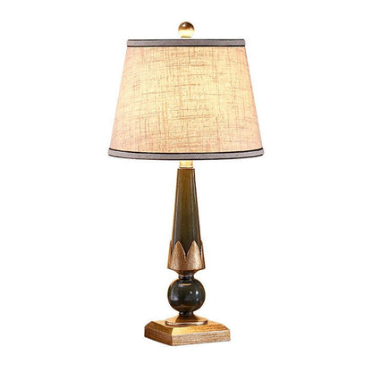 Minimalist Tapered Drum Night Lamp Coffee Clearhalo 'Lamps' 'Table Lamps' Lighting' 1034367