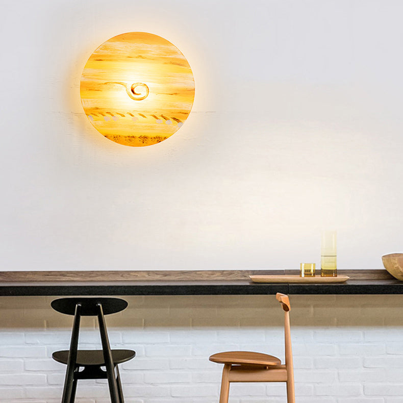 Living Room Flat Planet Wall Light Acrylic Modern Creative Multi-Color Sconce Light Clearhalo 'Wall Lamps & Sconces' 'Wall Lights' Lighting' 103591