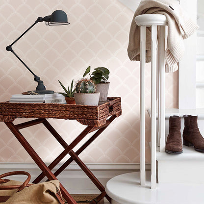 Full Size Harlequin Wall Mural in Pastel Color Non-Woven Fabric Wall Covering for Home Decor, Custom-Printed Pink Clearhalo 'Wall Decor' 'Wall Mural' 1036035