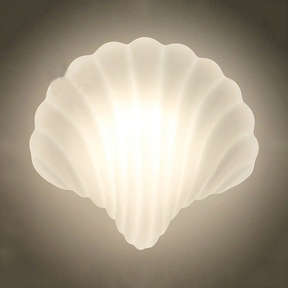 Bedroom Nursing Room Shell Wall Light Acrylic 1 Light Lovely Modern Wall Lamp in White Clearhalo 'Wall Lamps & Sconces' 'Wall Lights' Lighting' 103607