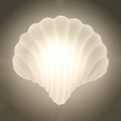 Bedroom Nursing Room Shell Wall Light Acrylic 1 Light Lovely Modern Wall Lamp in White White Clearhalo 'Wall Lamps & Sconces' 'Wall Lights' Lighting' 103610
