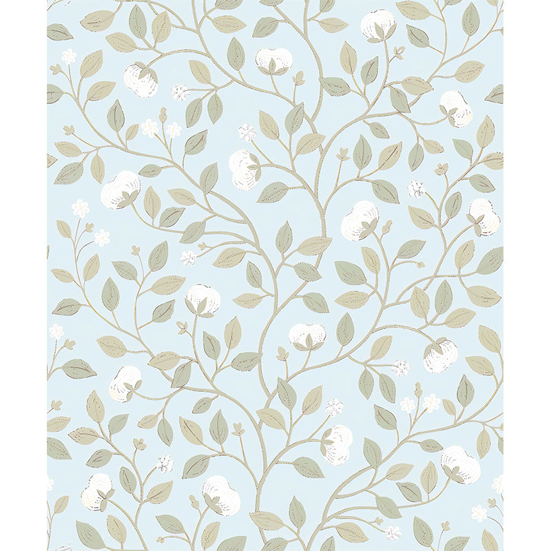 Dense Flower Pattern Wall Mural Decal for Girl's Bedroom Simple Wall Art in Soft Color, Made to Measure Clearhalo 'Wall Decor' 'Wall Mural' 1036260