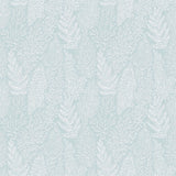 Simple Leaves Texture Mural Wallpaper for Dining Room Decoration, Pastel Blue, Custom-Printed Clearhalo 'Wall Decor' 'Wall Mural' 1036265
