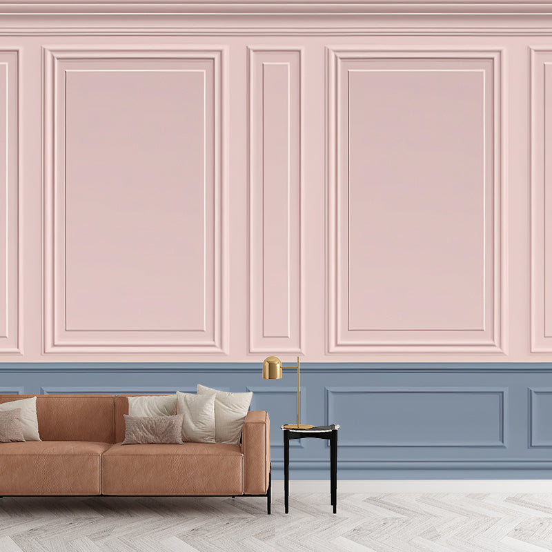 Extra Large Simple Wall Mural in Pink Gesso Surface Wall Art, Personalized Size Available Clearhalo 'Wall Decor' 'Wall Mural' 1036467