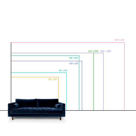 Extra Large Illustration Animal Mural Wallpaper for Living Room in Black and Grey, Made to Measure