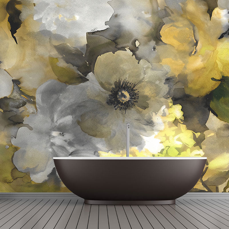 Natural Color Blossoming Flower Mural Moisture-Resistant Wall Art for Guest Room Decor Clearhalo 'Wall Decor' 'Wall Mural' 1036807