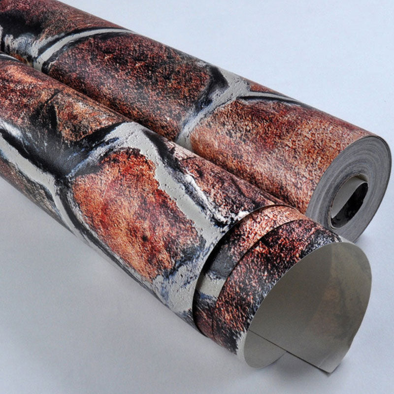 Stone Effect Wallpaper Roll for Accent Wall, Natural Color, 33'L x 20.5"W, Non-Pasted Clearhalo 'Industrial wall decor' 'Industrial' 'Wallpaper' Wall Decor' 1036900