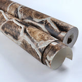 Stone Effect Wallpaper Roll for Accent Wall, Natural Color, 33'L x 20.5"W, Non-Pasted Tan Clearhalo 'Industrial wall decor' 'Industrial' 'Wallpaper' Wall Decor' 1036902