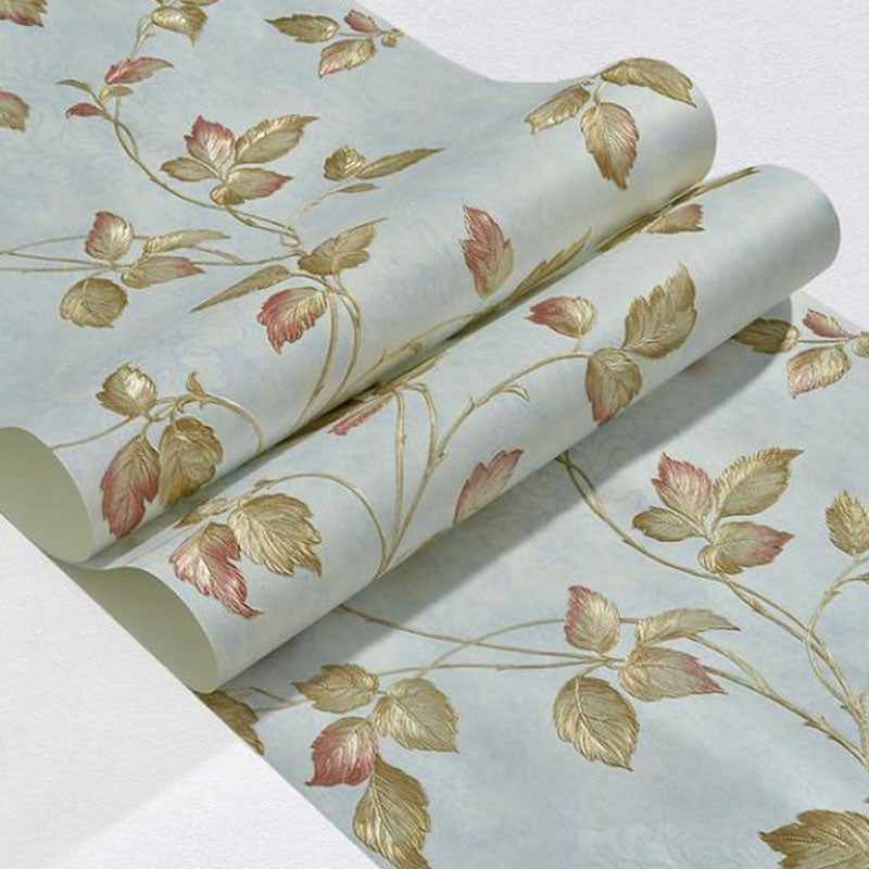 Countryside Embossed Leaves Wall Art in Natural Color Bedroom Decorative Wallpaper Roll, 33' x 20.5" Clearhalo 'Country wall decor' 'Rustic' 'Wallpaper' Wall Decor' 1037072