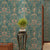 Neutral Color Blossoming Flower Wallpaper Water-Resistant Wall Covering for Guest Room Dark Blue Clearhalo 'Vintage wall decor' 'Vintage' 'Wallpaper' Wall Decor' 1037090