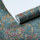 Neutral Color Blossoming Flower Wallpaper Water-Resistant Wall Covering for Guest Room Clearhalo 'Vintage wall decor' 'Vintage' 'Wallpaper' Wall Decor' 1037092