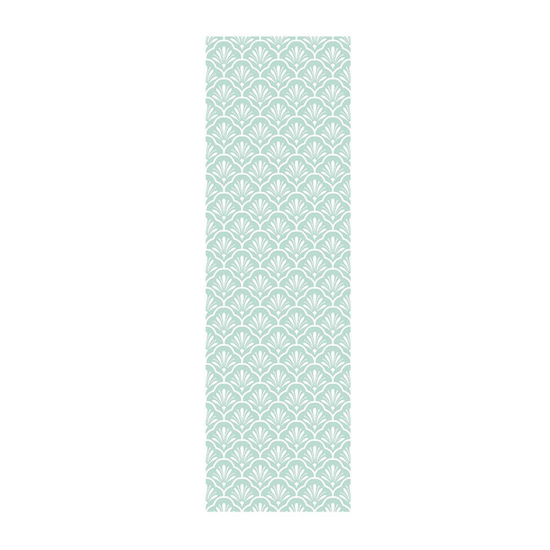 19.4 sq ft. Rural Wallpaper Roll for Girl's Bedroom with Floral Grid Design in Soft Green, Peel and Stick Clearhalo 'Country wall decor' 'Rustic' 'Wallpaper' Wall Decor' 1037160