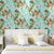 Tropical Flamingo Wall Decor in Neutral Color Non-Woven Fabric Wallpaper for Home Decor, 57.1 sq ft. Turquoise Clearhalo 'Modern wall decor' 'Modern' 'Wallpaper' Wall Decor' 1037275