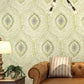 Bohemian Floral Surface Wallpaper in Natural Color Bedroom Wall Covering, 33-foot x 20.5-inch Light Green Clearhalo 'Wall Decor' 'Wallpaper' 1037309