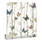 Birch Tree and Butterfly Wallpaper Roll Peel and Stick Wall Covering for Coffee Shop Clearhalo 'Country wall decor' 'Rustic' 'Wallpaper' Wall Decor' 1037441