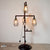 Metal Cage Shade Floor Lamp Steampunk 4 Bulbs Living Room Floor Lighting with Plug In Cord in Rust Finish Rust Clearhalo 'Floor Lamps' 'Lamps' Lighting' 103809