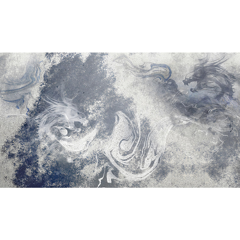 Retro Watercolors of Dragon Mural Wallpaper in Purple Gallery Wall Decor, Custom-Printed Clearhalo 'Wall Decor' 'Wall Mural' 1041116