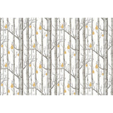 Pastel Grey Birch Tree Mural Wallpaper Moisture-Resistant Wall Decor for Bedroom, Custom-Made Clearhalo 'Wall Decor' 'Wall Mural' 1041291