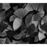 Moisture-Resistant Pleated Fan Mural Wallpaper for Accent Wall Asia Inspired Wall Art, Custom-Printed Clearhalo 'Wall Decor' 'Wall Mural' 1041371