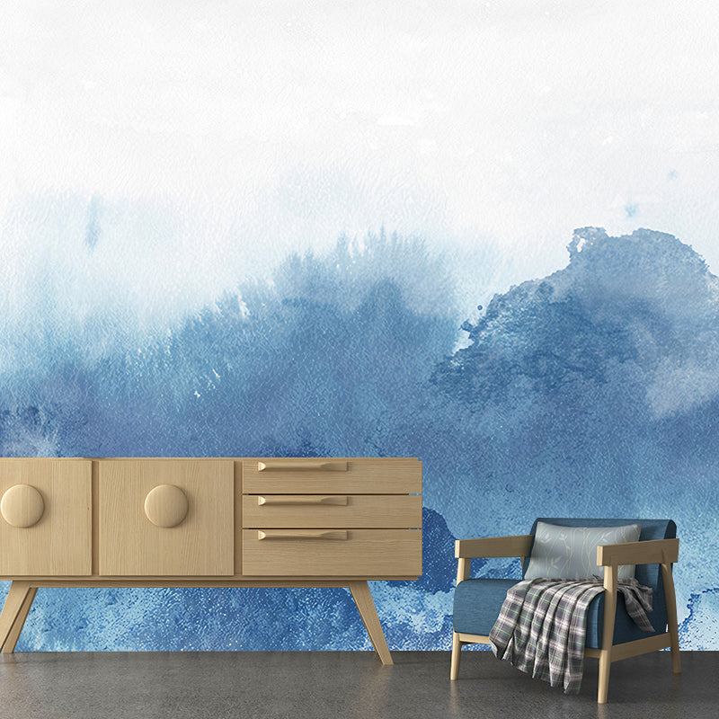 Pastel Color Watercolors Wall Mural Stain-Resistant Wall Covering for Dining Room Decoration Clearhalo 'Wall Decor' 'Wall Mural' 1041402