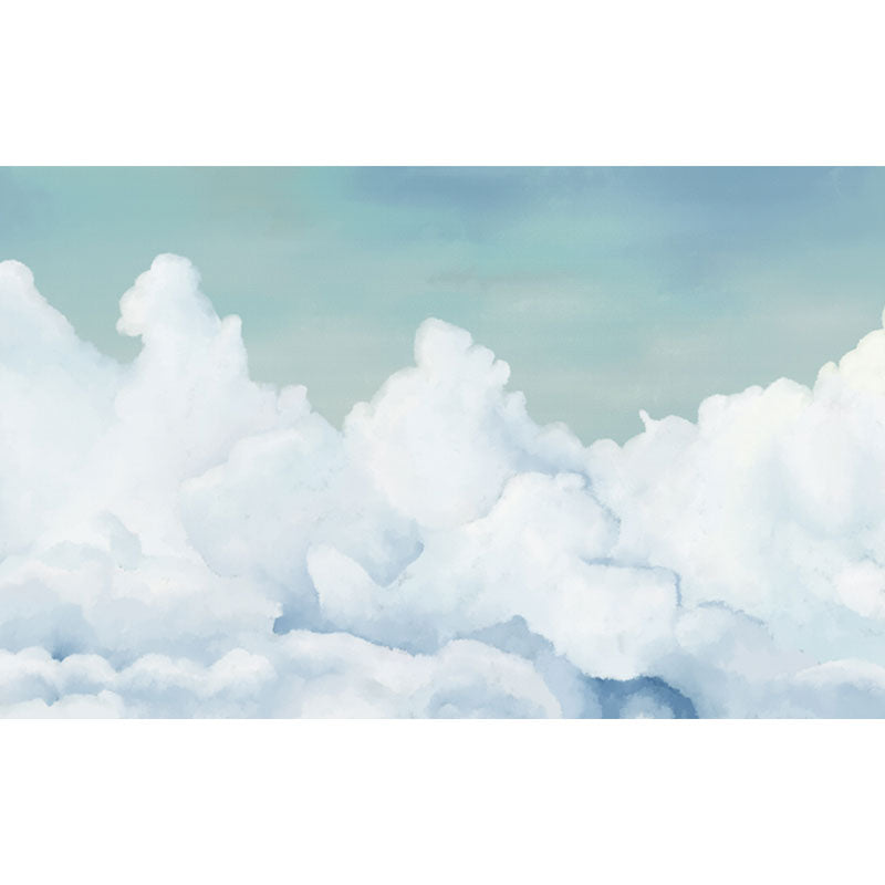 Cloud Wall Mural Decal for Guest Room Decoration Natural Scenery Wall Covering, Made to Measure Clearhalo 'Wall Decor' 'Wall Mural' 1041479