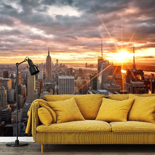 Moisture-Resistant City Scenery Mural Non-Woven Fabric Contemporary Wall Decor for Accent Wall Clearhalo 'Wall Decor' 'Wall Mural' 1041653