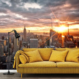 Moisture-Resistant City Scenery Mural Non-Woven Fabric Contemporary Wall Decor for Accent Wall Clearhalo 'Wall Decor' 'Wall Mural' 1041653