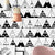 33' x 20.5" Triangle Wallpaper for Living Room Decoration Geometries Wall Covering in Black and White, Water-Resistant Black-White Clearhalo 'Modern wall decor' 'Modern' 'Wallpaper' Wall Decor' 1041861