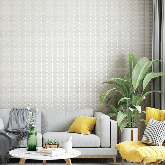 Harlequin Wallpaper Roll for Accent Wall in Pastel Grey, 33'L x 20.5"W, Non-Pasted Smoke Gray Clearhalo 'Modern wall decor' 'Modern' 'Wallpaper' Wall Decor' 1041893