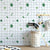 Simplicity Wall Covering Soft Green Leaves and Grid Wallpaper, 32.3 sq ft., Easy to Remove White-Green Clearhalo 'Modern wall decor' 'Modern' 'Wallpaper' Wall Decor' 1041904