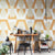 Stain-Resistant Hexagon Wallpaper Roll 33'L x 20.5"W Minimalist Wall Covering for Home Decoration Yellow Clearhalo 'Modern wall decor' 'Modern' 'Wallpaper' Wall Decor' 1041944
