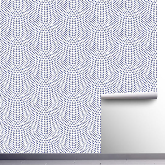 Pastel Blue Geometries Wall Covering Moisture-Resistant Wallpaper for Accent Wall, Easy to Remove Clearhalo 'Modern wall decor' 'Modern' 'Wallpaper' Wall Decor' 1041994